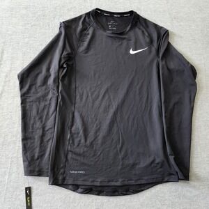 Nike Pro Dri-FIT Long Sleeve Compression Shirt Black Men's Size Small Slim Fit
